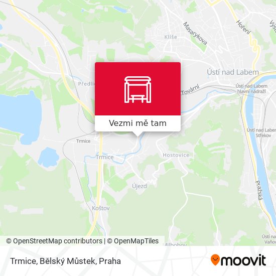 Trmice, Bělský Můstek mapa