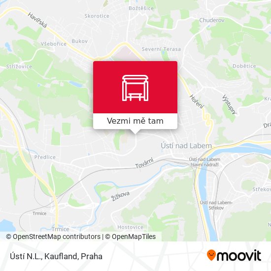 Ústí N.L., Kaufland mapa