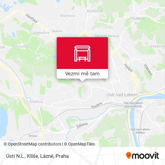 Ústí N.L., Klíše, Lázně mapa
