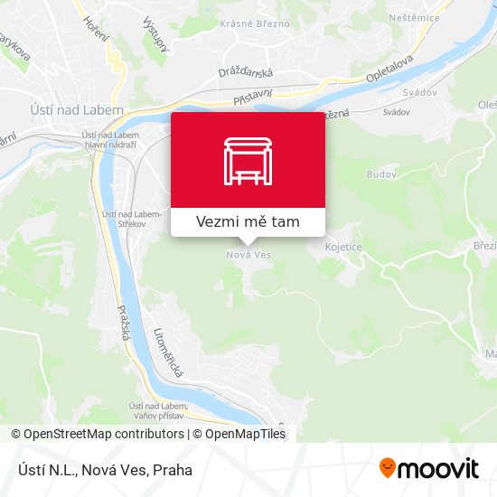 Ústí N.L., Nová Ves mapa