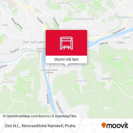 Ústí N.L., Novosedlické Náměstí mapa
