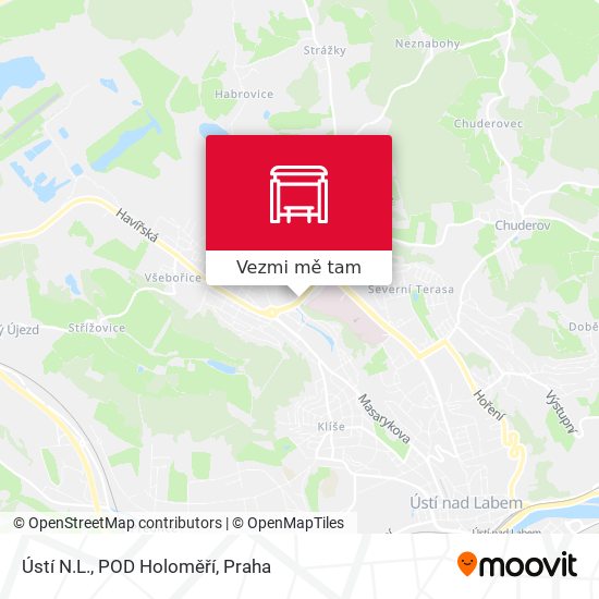 Ústí N.L., POD Holoměří mapa