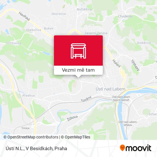 Ústí N.L., V Besídkách mapa