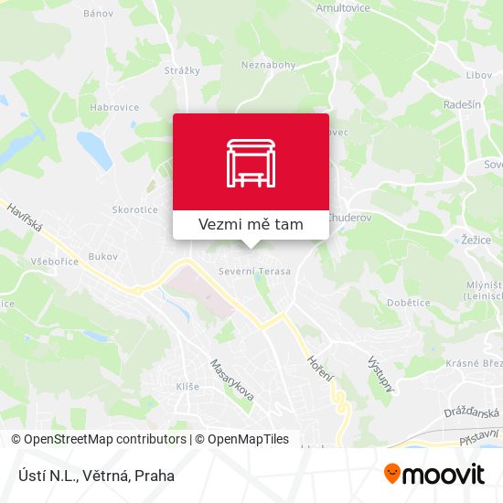 Ústí N.L., Větrná mapa