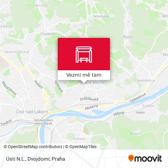 Ústí N.L., Dvojdomí mapa