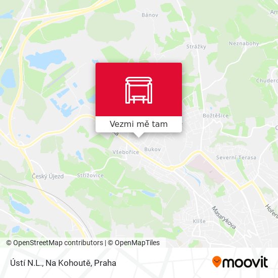 Ústí N.L., Na Kohoutě mapa