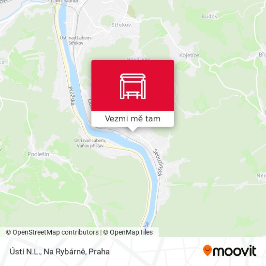 Ústí N.L., Na Rybárně mapa