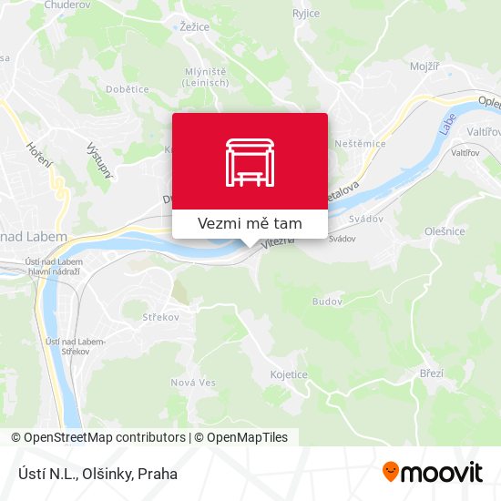 Ústí N.L., Olšinky mapa