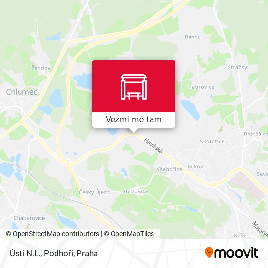 Ústí N.L., Podhoří mapa
