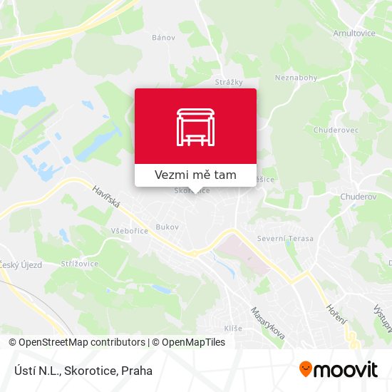 Ústí N.L., Skorotice mapa