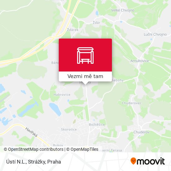 Ústí N.L., Strážky mapa
