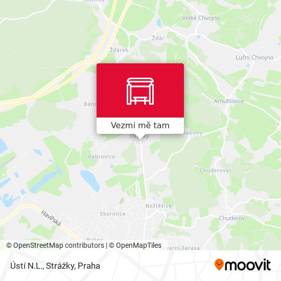 Ústí N.L., Strážky mapa