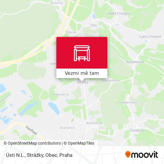 Ústí N.L., Strážky, Obec mapa