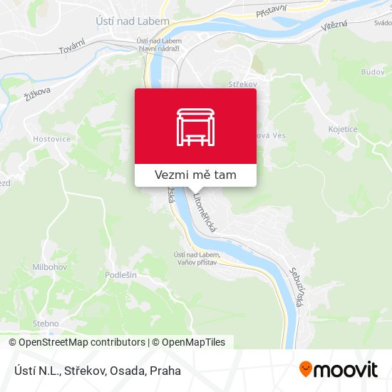 Ústí N.L., Střekov, Osada mapa