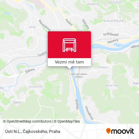 Ústí N.L., Čajkovského mapa