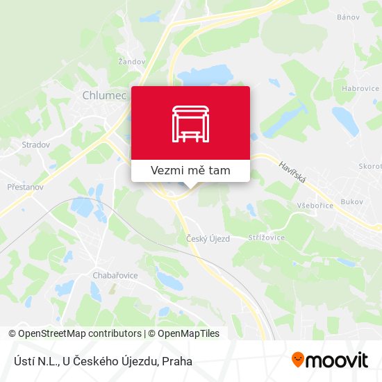 Ústí N.L., U Českého Újezdu mapa