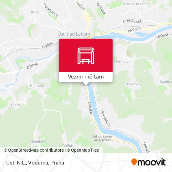 Ústí N.L., Vodárna mapa