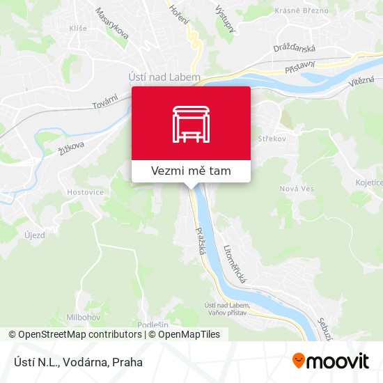 Ústí N.L., Vodárna mapa