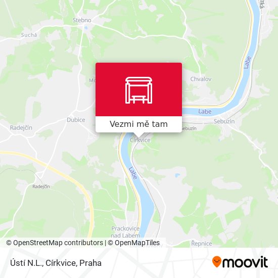 Ústí N.L., Církvice mapa