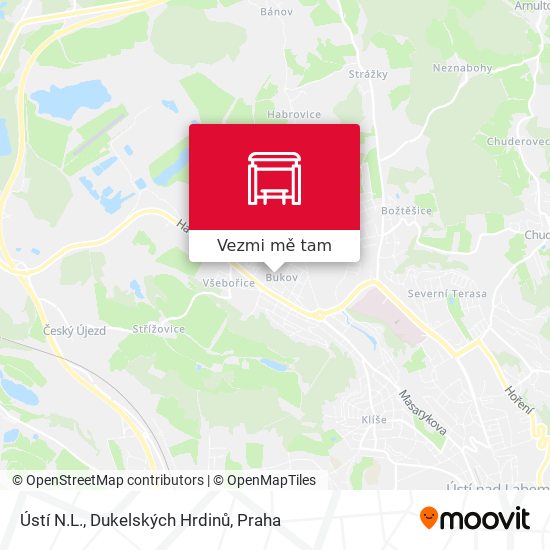 Ústí N.L., Dukelských Hrdinů mapa