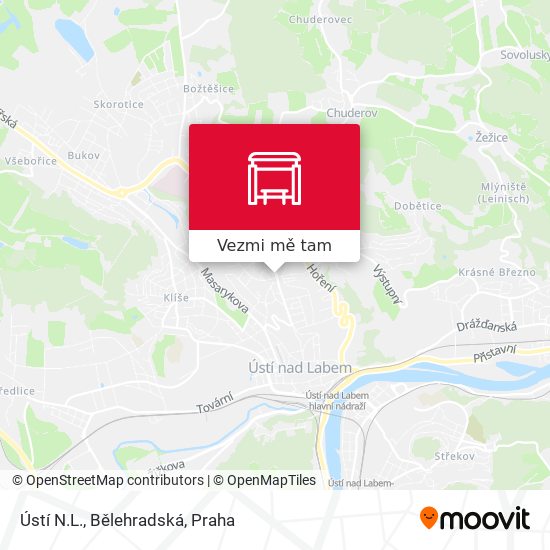 Ústí N.L., Bělehradská mapa