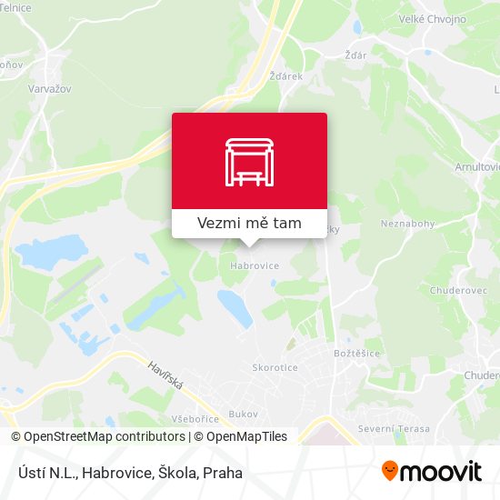 Ústí N.L., Habrovice, Škola mapa
