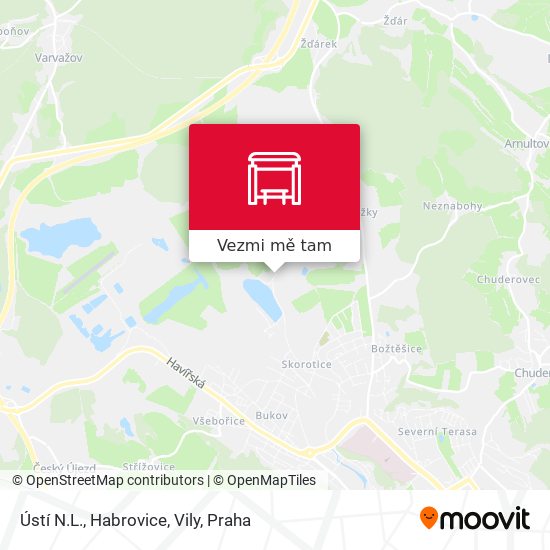 Ústí N.L., Habrovice, Vily mapa