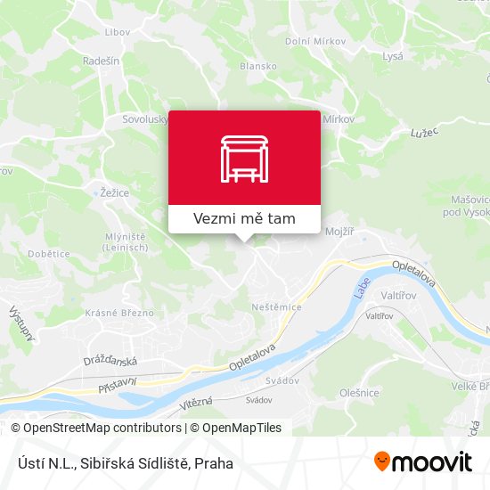 Ústí N.L., Sibiřská Sídliště mapa