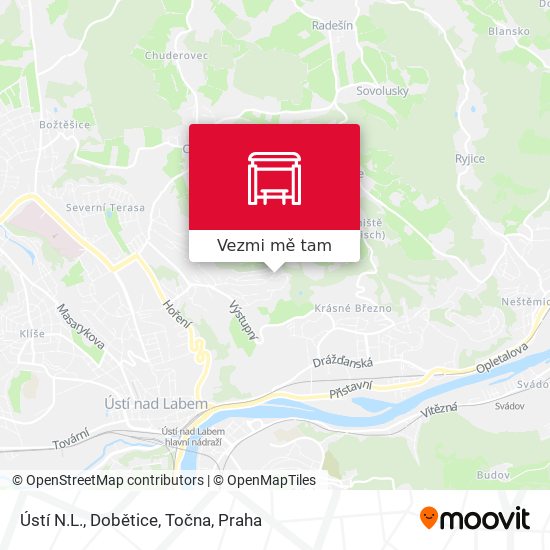 Ústí N.L., Dobětice, Točna mapa