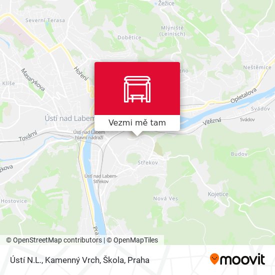Ústí N.L., Kamenný Vrch, Škola mapa