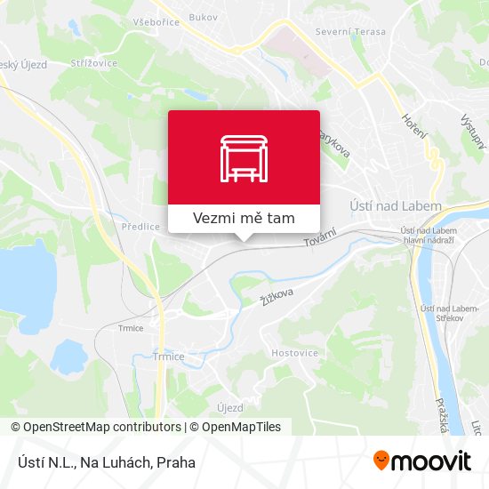 Ústí N.L., Na Luhách mapa