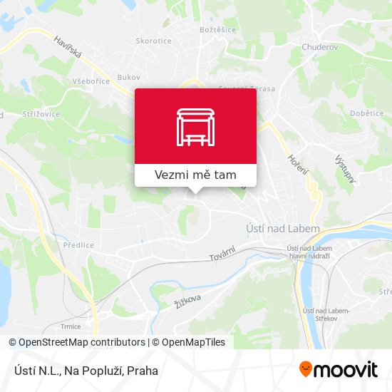 Ústí N.L., Na Popluží mapa
