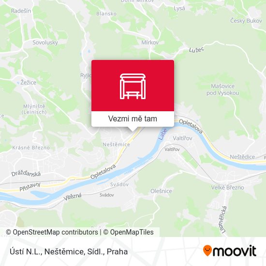 Ústí N.L., Neštěmice, Sídl. mapa