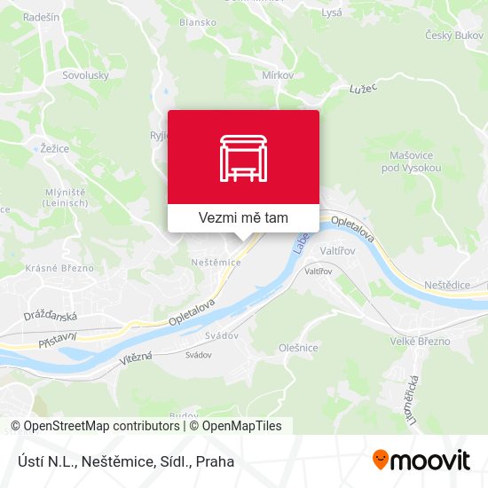 Ústí N.L., Neštěmice, Sídl. mapa