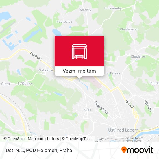 Ústí N.L., POD Holoměří mapa