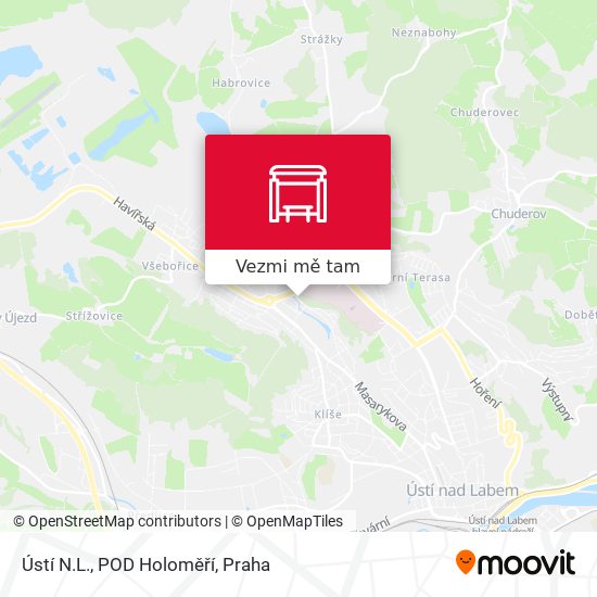 Ústí N.L., POD Holoměří mapa