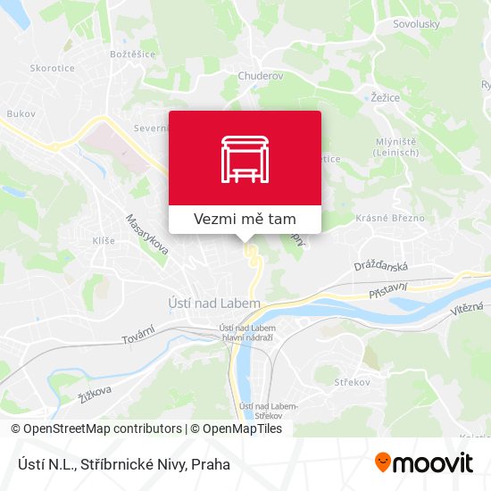 Ústí N.L., Stříbrnické Nivy mapa