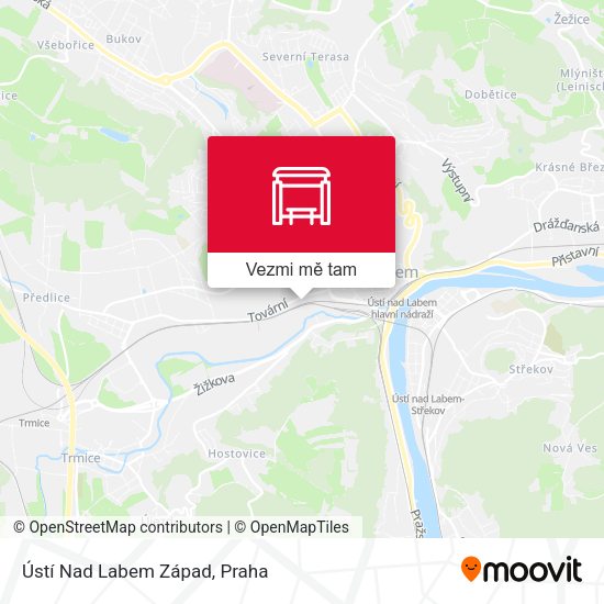 Ústí Nad Labem Západ mapa