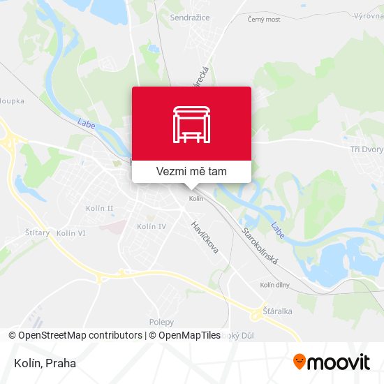 Kolín mapa