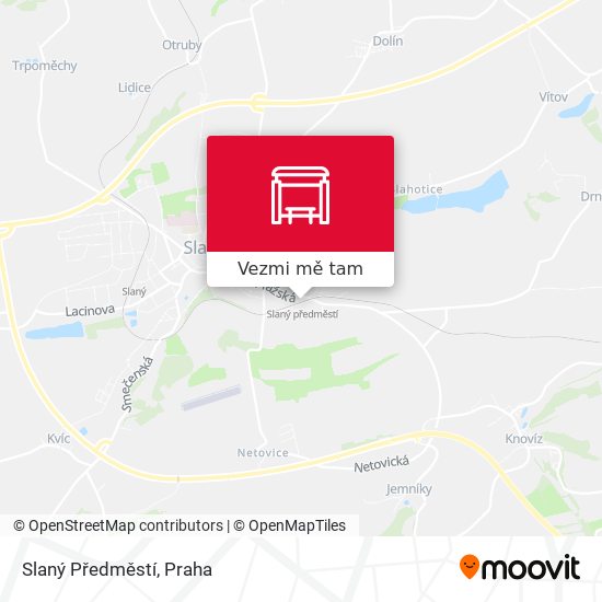 Slaný Předměstí mapa