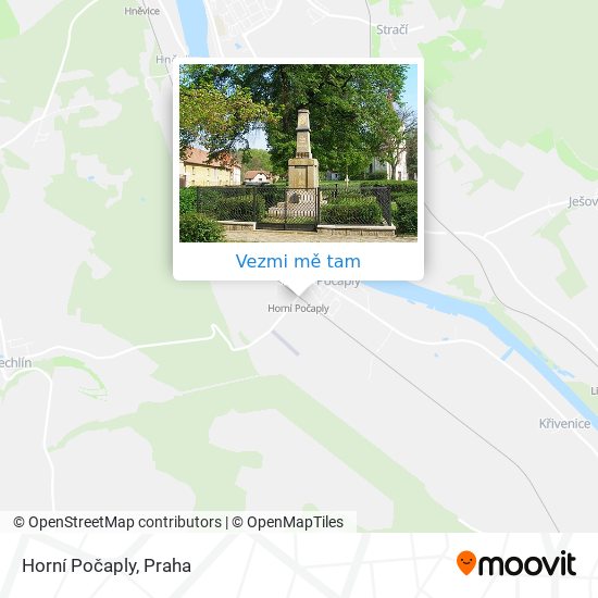 Horní Počaply mapa