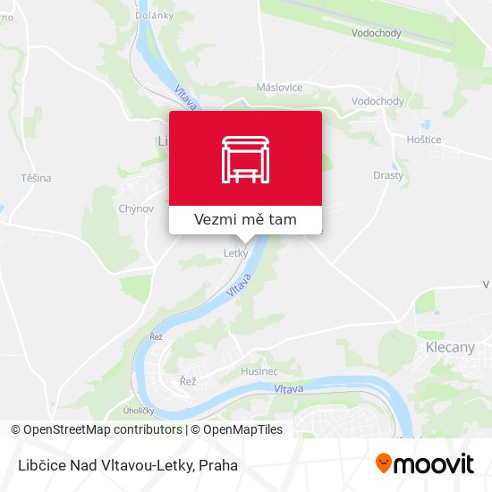 Libčice Nad Vltavou-Letky mapa