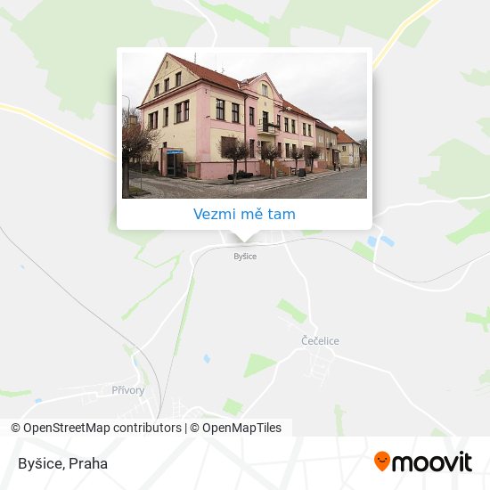 Byšice mapa