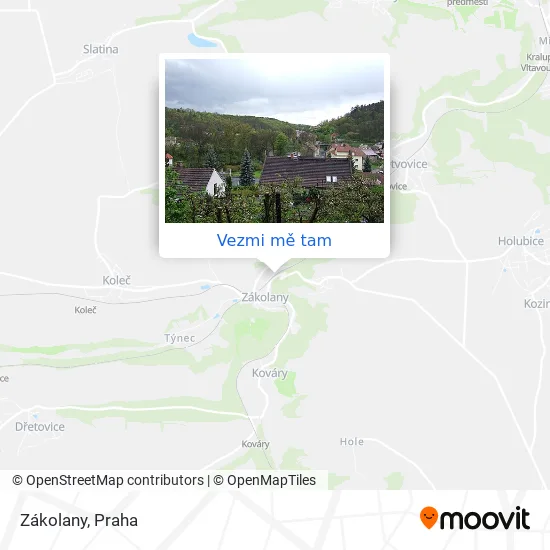 Zákolany mapa
