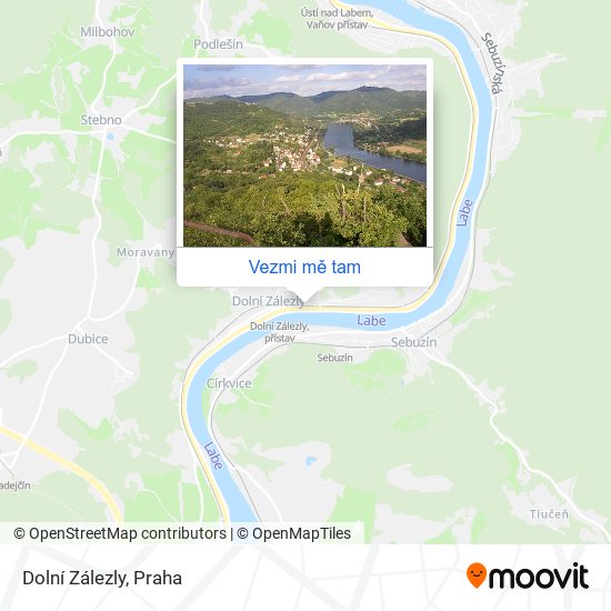 Dolní Zálezly mapa