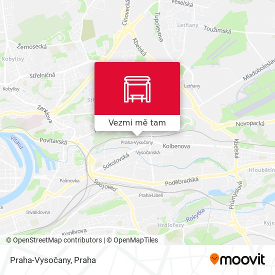 Praha-Vysočany mapa