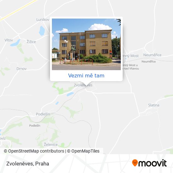 Zvoleněves mapa