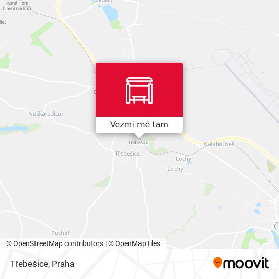 Třebešice mapa