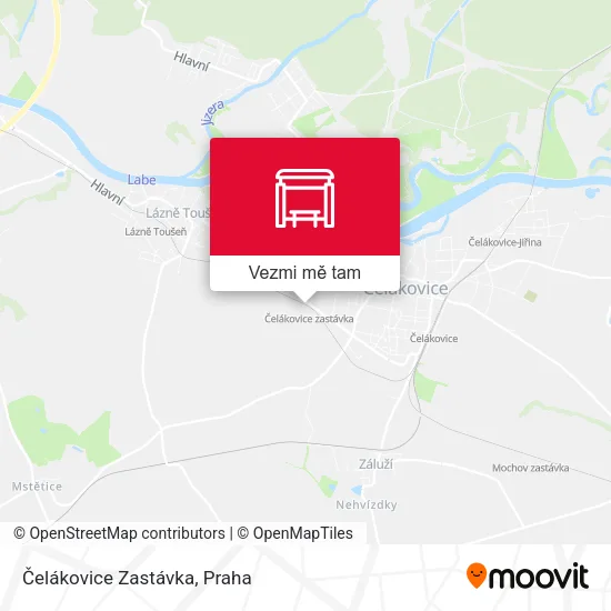 Čelákovice Zastávka mapa