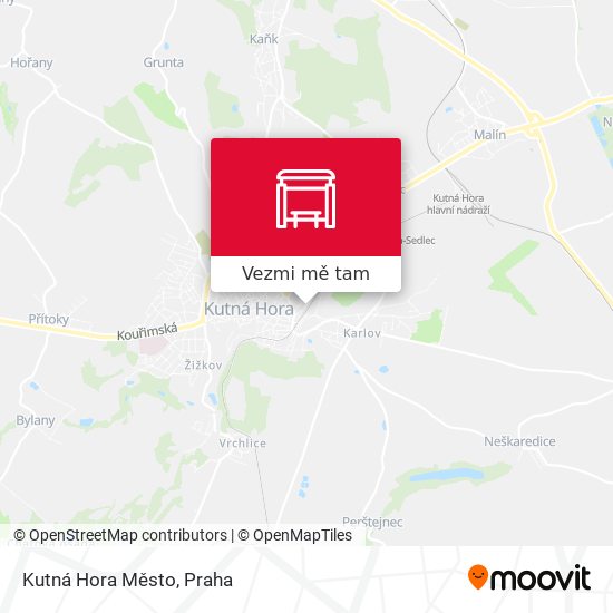 Kutná Hora Město mapa